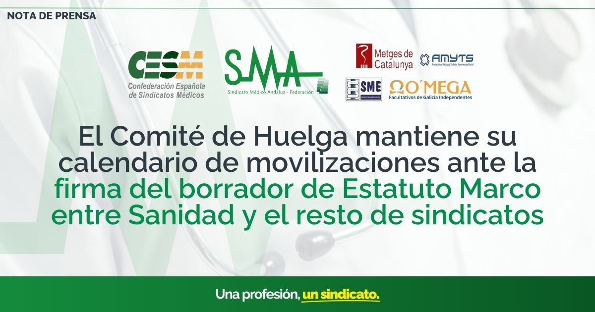 Firma borrador estatuto marco rechazo